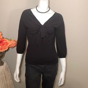 Black knit bow sweater SP